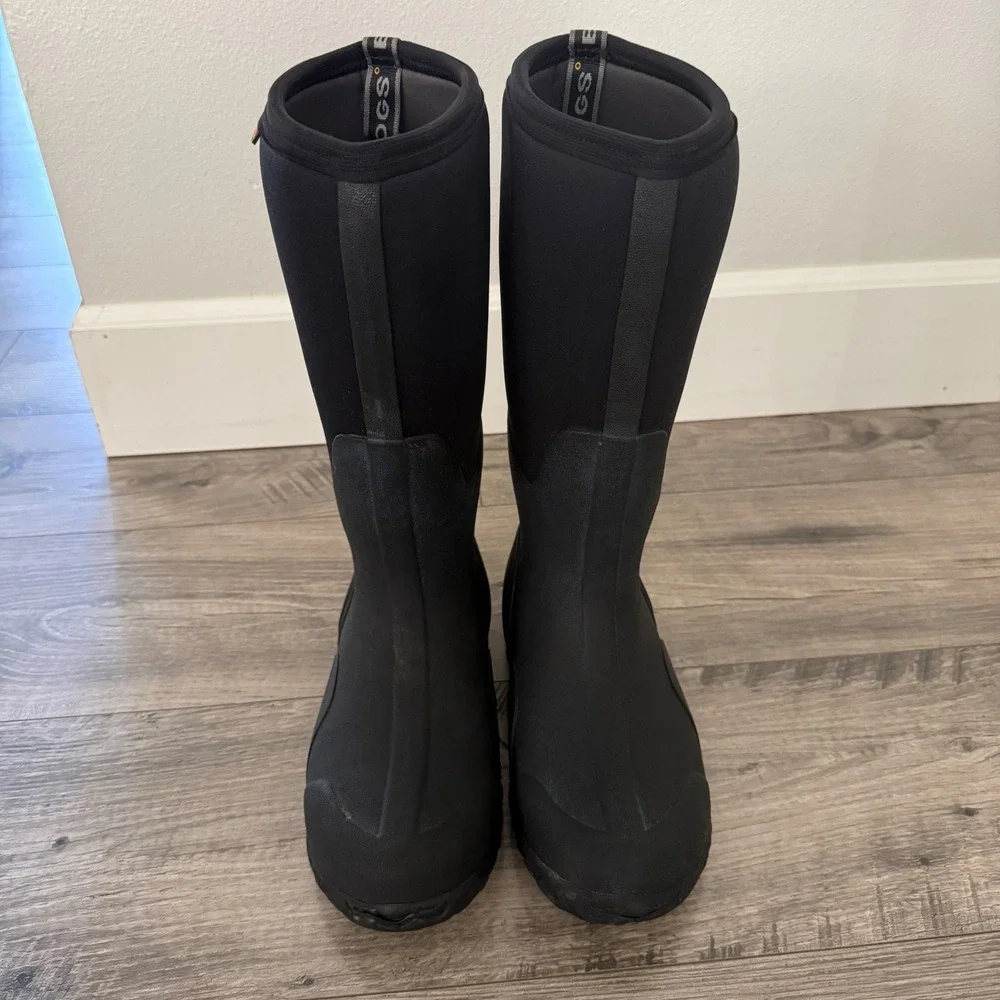 Bogs Classic High Women's 8 Black Neo Tech Waterproof Insulated Snow Rain Boots